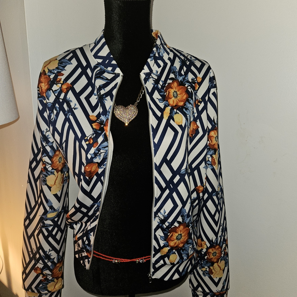 ✨Floral Geometric Women's Jacket 🌸